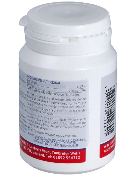 Selenio 200 Mcg. (Como Seleno-L-Metionina) 60Comp.