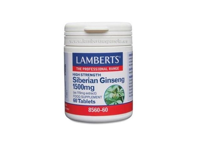 Lamberts Ginseng Siberiano 1500Mg 60 Comp