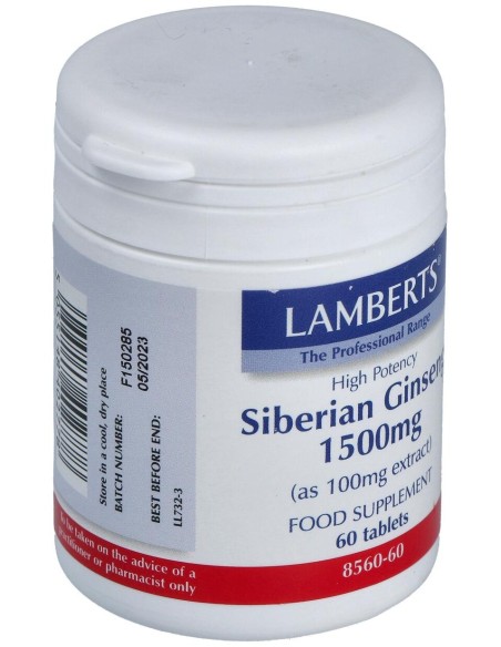 Lamberts Ginseng Siberiano 1500Mg 60 Comp