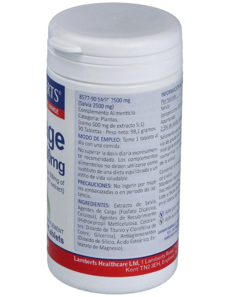 Lamberts Salvia 2500Mg 90Cáps
