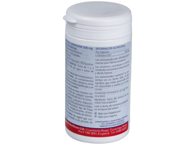 Lamberts Ornitina Hcl 500 Mg 60 Cap