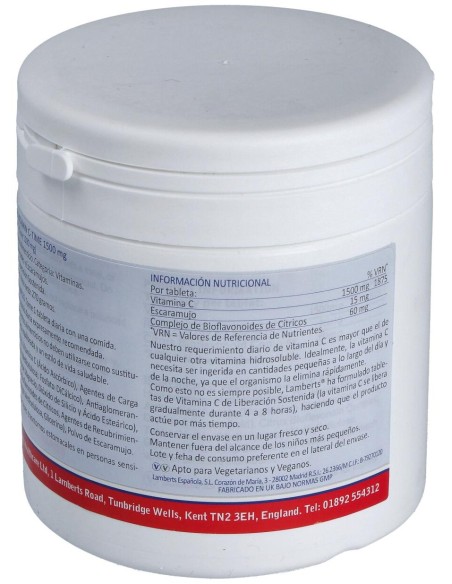 Vit.C 1500Mg Time Liberacion Sostenida 120Comp.