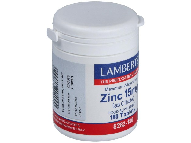 Zinc (Como Citrato) 15 Mg. 180Comp.