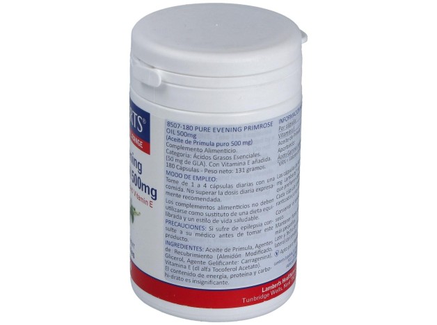 Lamberts Aceite De Primula Puro 500Mg 180 Caps