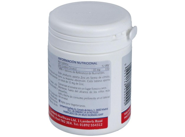 Zinc (Como Citrato) 15 Mg. 180Comp.