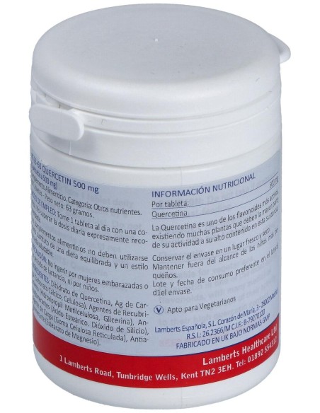 Lamberts Quercitina 500Mg 60 Comp
