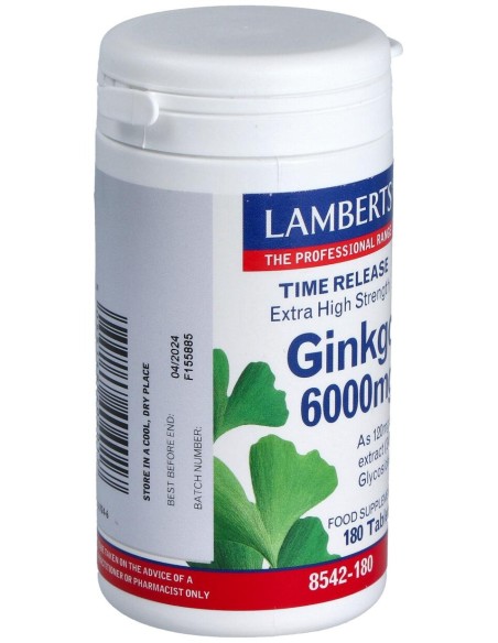 Lamberts Ginkgo Time Release Extra High Strenght 6000Mg 180Comp