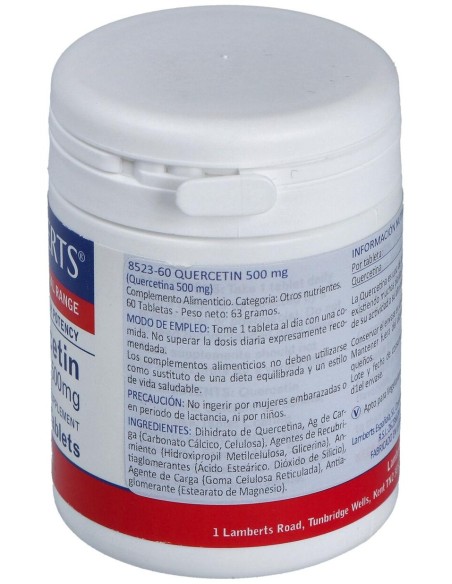 Lamberts Quercitina 500Mg 60 Comp