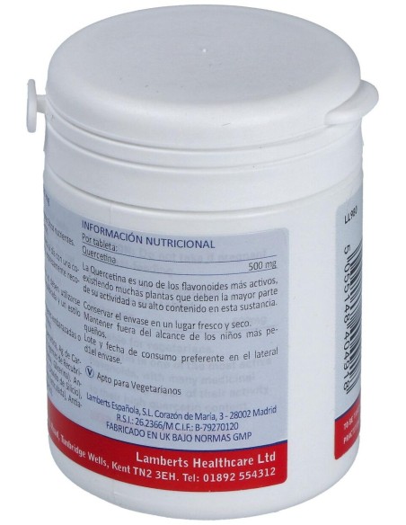 Lamberts Quercitina 500Mg 60 Comp