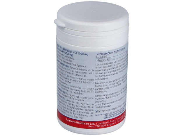Lamberts L-Arginina Hci 1000Mg 90 Comprimidos