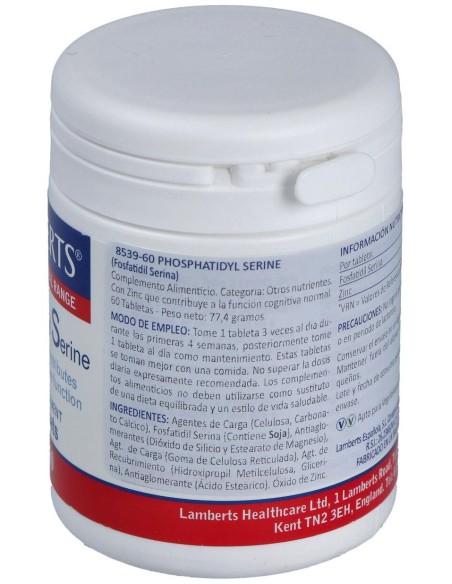 Lamberts Fosfatidil Serina 100 Mg 60 Comp
