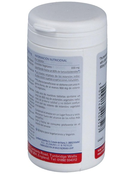 Esteroles Vegetales (Plant Sterols) 800Mg. 60Comp.