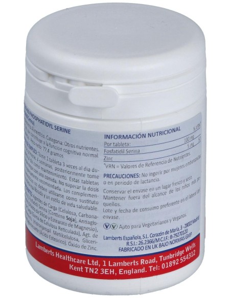 Lamberts Fosfatidil Serina 100 Mg 60 Comp