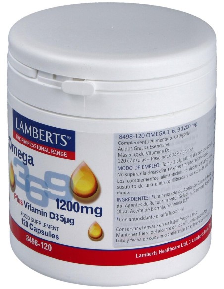 Lamberts Omega 3_ 6_ 9+ Vitamina D3 120Caps