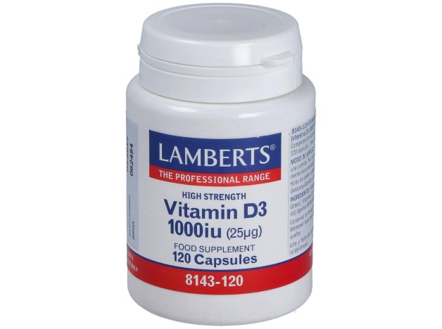 Vitamina D3 1000 Ui (25Μg) 120 Cápsulas