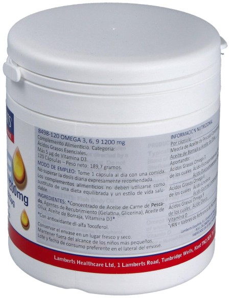 Lamberts Omega 3_ 6_ 9+ Vitamina D3 120Caps