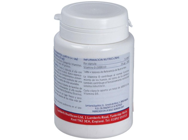 Vitamina D3 1000 Ui (25Μg) 120 Cápsulas