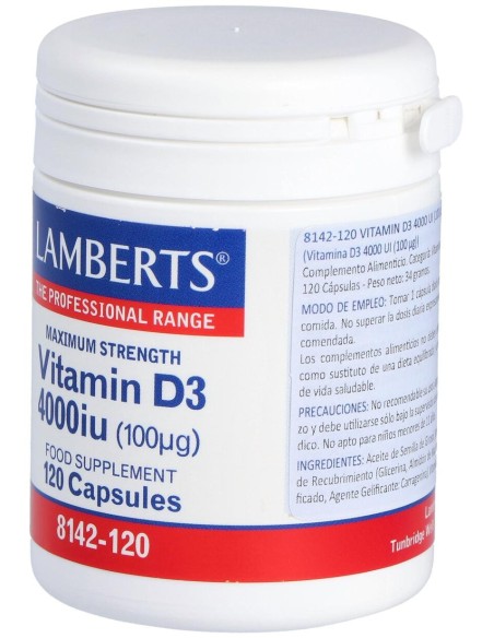 Lamberts Vitamina D3 4000 Ui 100Μg 120Comp
