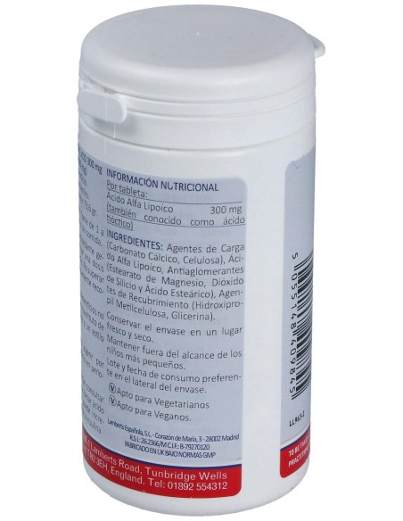 Lamberts Ácido Alfa Lipoico 300Mg 90 Comp.