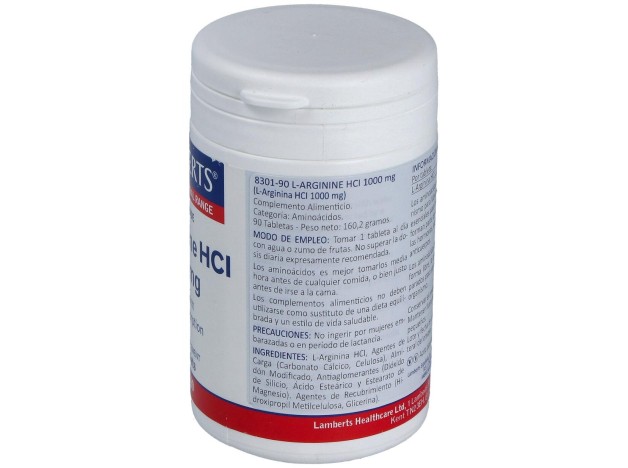 Lamberts L-Arginina Hci 1000Mg 90 Comprimidos