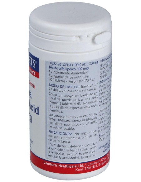 Lamberts Ácido Alfa Lipoico 300Mg 90 Comp.