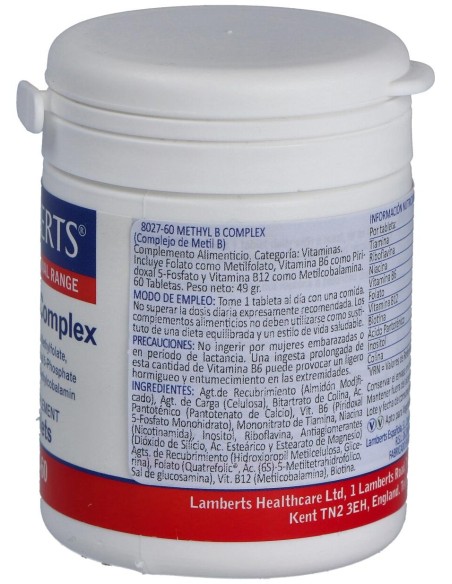 Methyl B Complex Complemento Alimentício 60 Cápsulas