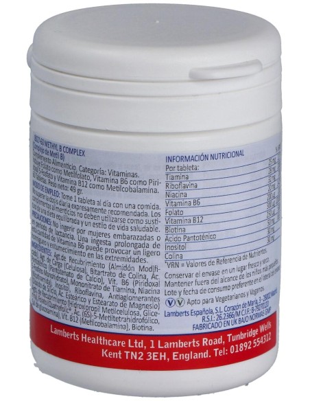 Methyl B Complex Complemento Alimentício 60 Cápsulas