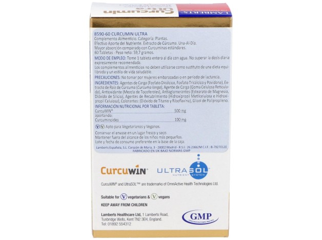 Lamberts Curcumin Ultra 60 Tabletas