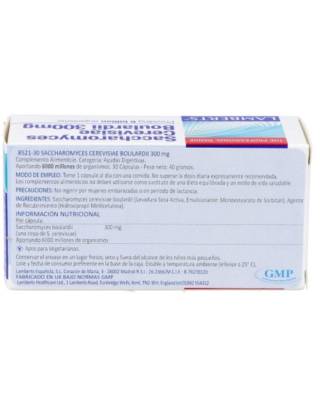 Saccharomyces Cerevisiae Buolardii 300Mg 30 Cápsulas