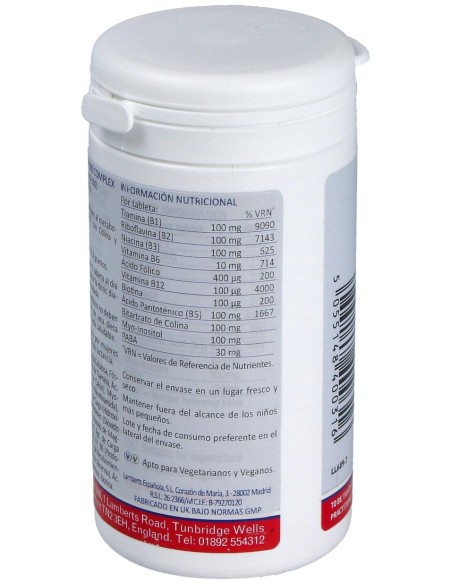 Complejo De Vitaminas B-100 60 Cápsulas