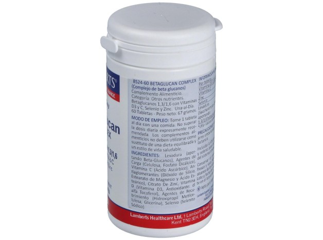 Lamberts Complejo De Beta Glucanos 60 Comp