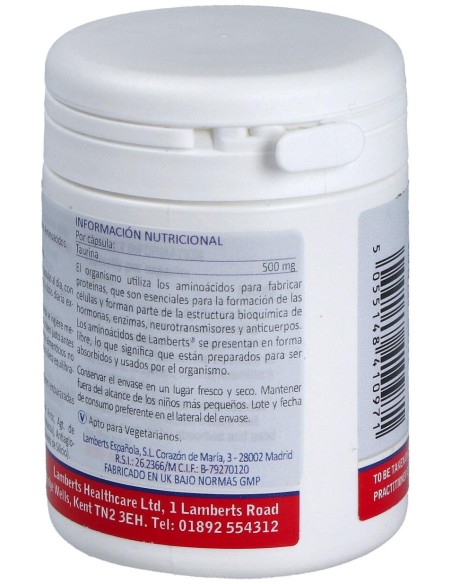 Lamberts Taurina 500 Mg 60 Cap