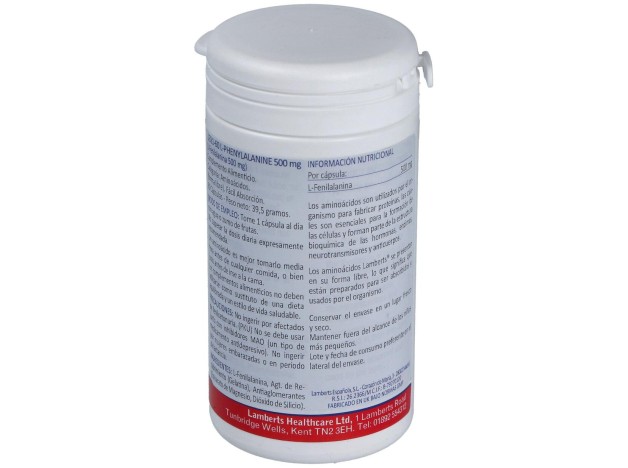 Lamberts L-Fenilalanina 500 Mg 60 Cápsulas