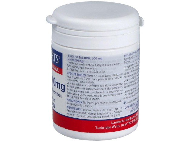 Lamberts Taurina 500 Mg 60 Cap