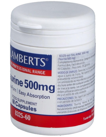 Lamberts Taurina 500 Mg 60 Cap