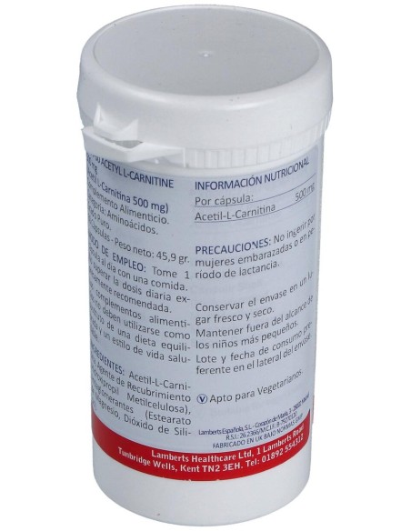 Lamberts Acetyl L-Carnitine 60Caps