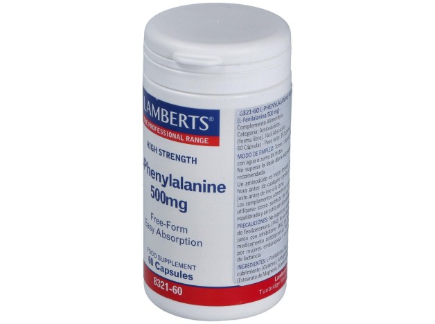 Lamberts L-Fenilalanina 500 Mg 60 Cápsulas