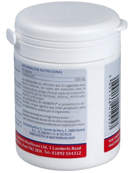 Lamberts L-Histidina Hci 500Mg 30Caps