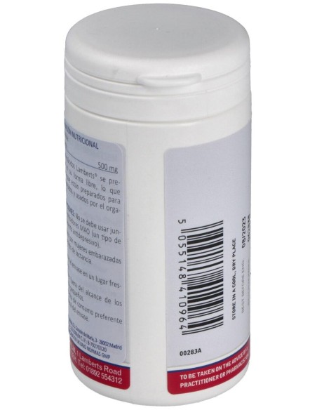 L-Tirosina 500 Mg. 60 Cap.
