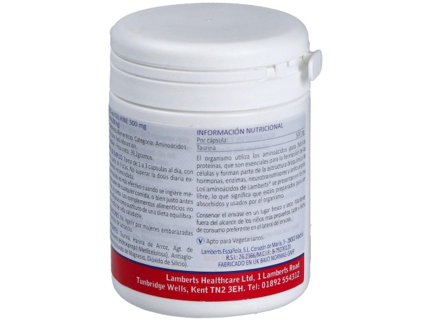 Lamberts Taurina 500 Mg 60 Cap