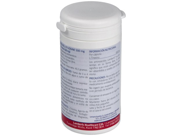 L-Tirosina 500 Mg. 60 Cap.