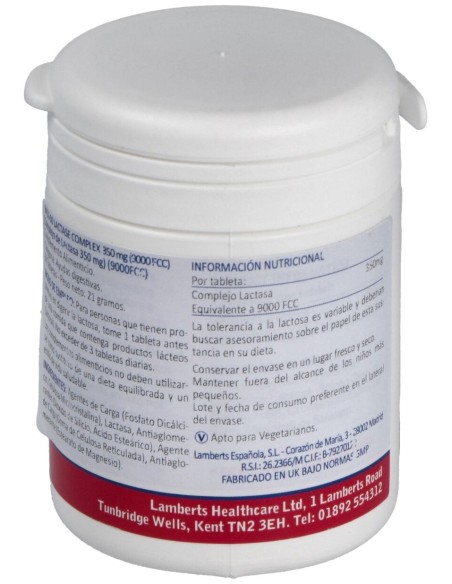 Complejo De Lactasa 9000Fcc Lamberts 60 Comprimidos