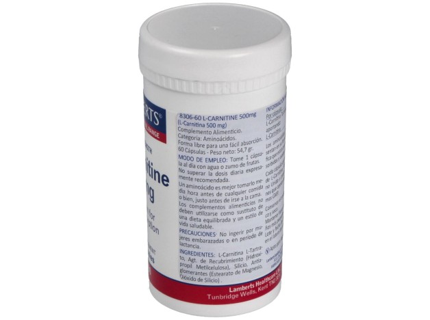 Lamberts L-Carnitine 500Mg 60Caps