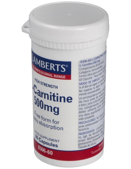 Lamberts L-Carnitine 500Mg 60Caps