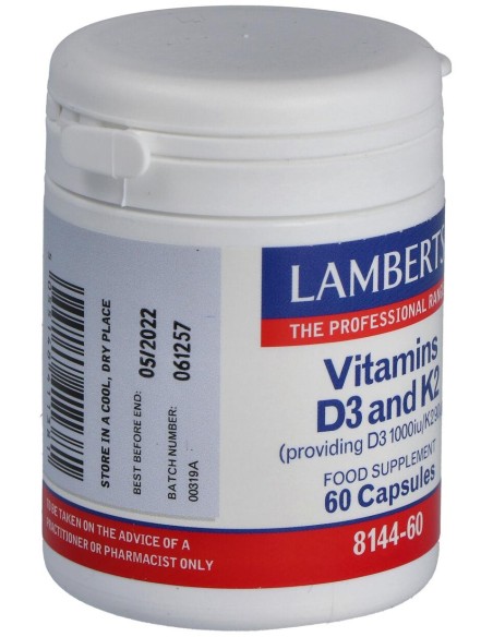 Lamberts Vitamina D3 1000 Ui Y K2 90 Μg 60Caps