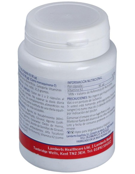 Lamberts Vitamina K2 90Μg 60Caps