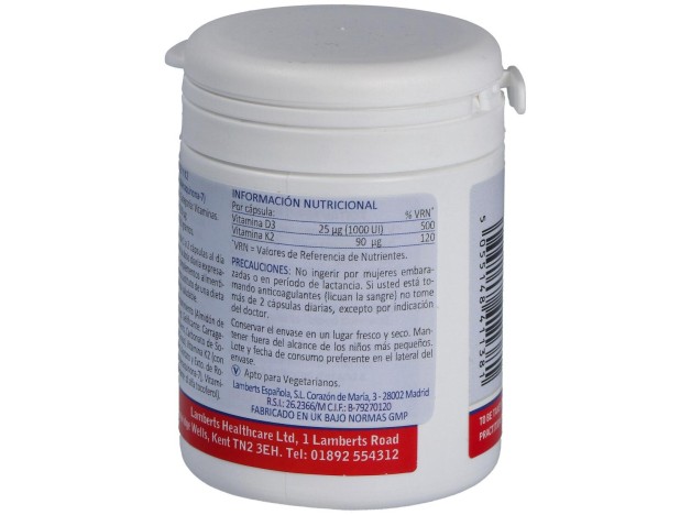 Lamberts Vitamina D3 1000 Ui Y K2 90 Μg 60Caps