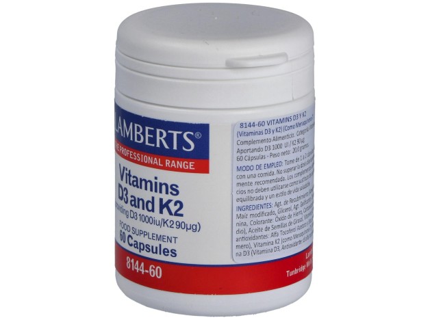 Lamberts Vitamina D3 1000 Ui Y K2 90 Μg 60Caps