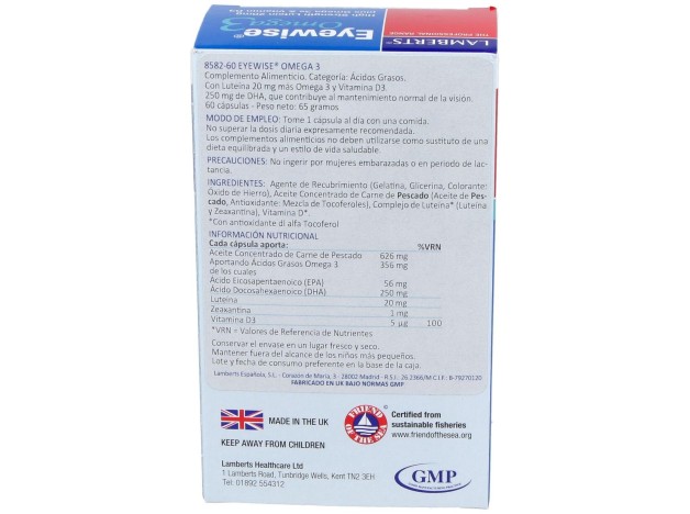 Lamberts Eyewise Omega 3 60Caps