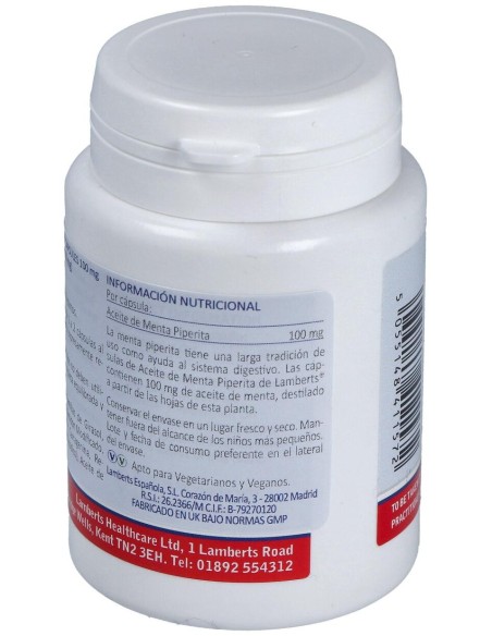 Aceite De Hojas De Menta 100 Mg. 90Cap.
